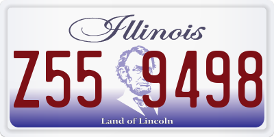 IL license plate Z559498