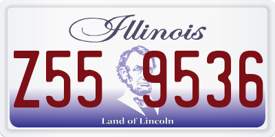 IL license plate Z559536