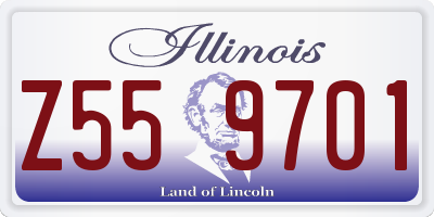 IL license plate Z559701