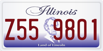 IL license plate Z559801