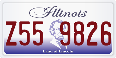 IL license plate Z559826