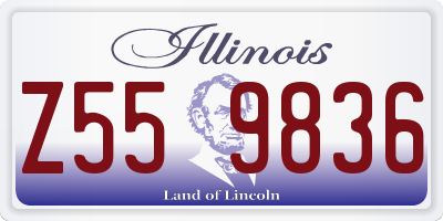 IL license plate Z559836