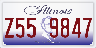IL license plate Z559847