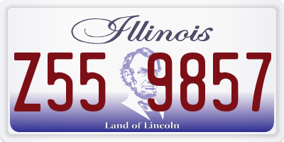 IL license plate Z559857