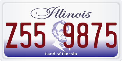 IL license plate Z559875