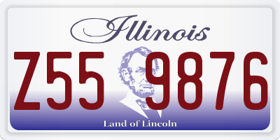 IL license plate Z559876