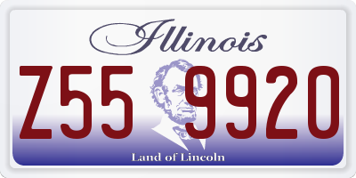 IL license plate Z559920
