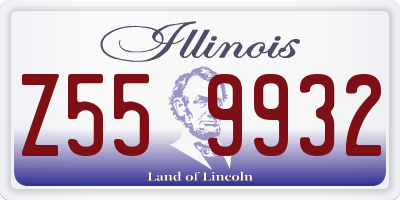 IL license plate Z559932