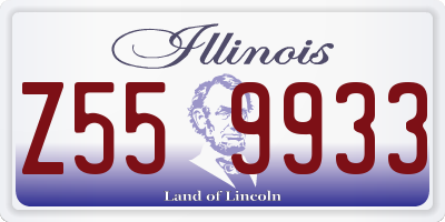 IL license plate Z559933