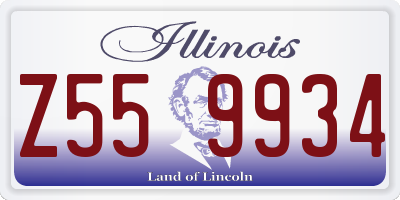 IL license plate Z559934