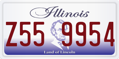 IL license plate Z559954