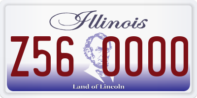 IL license plate Z560000