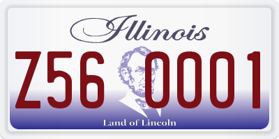 IL license plate Z560001