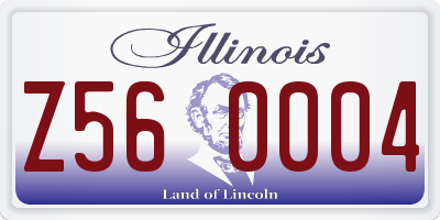 IL license plate Z560004