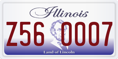 IL license plate Z560007