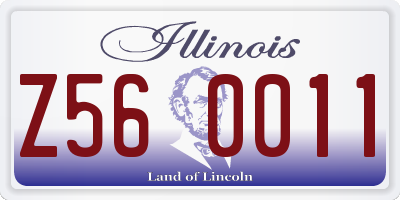 IL license plate Z560011