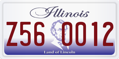 IL license plate Z560012