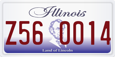 IL license plate Z560014