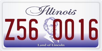 IL license plate Z560016