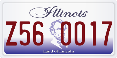 IL license plate Z560017