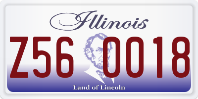 IL license plate Z560018
