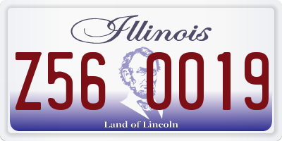 IL license plate Z560019