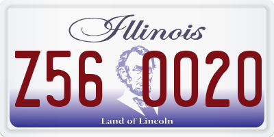 IL license plate Z560020