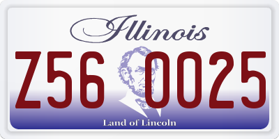 IL license plate Z560025