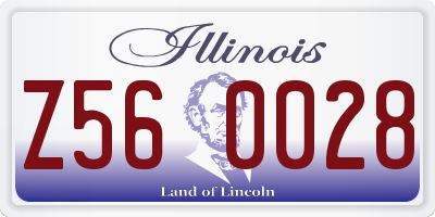 IL license plate Z560028