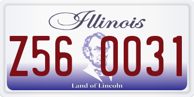 IL license plate Z560031