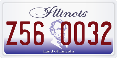 IL license plate Z560032