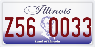 IL license plate Z560033