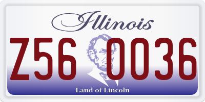 IL license plate Z560036