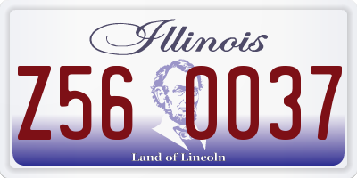 IL license plate Z560037