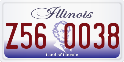 IL license plate Z560038
