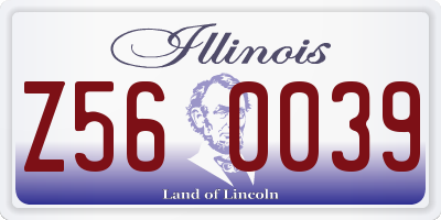 IL license plate Z560039