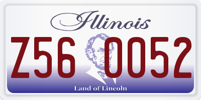 IL license plate Z560052