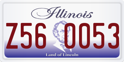 IL license plate Z560053