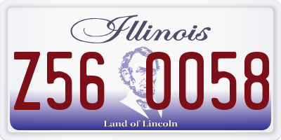 IL license plate Z560058