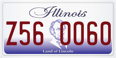 IL license plate Z560060