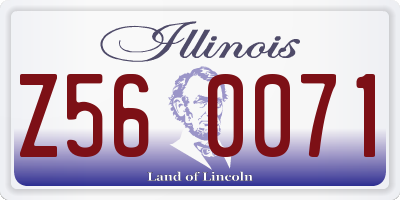 IL license plate Z560071