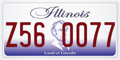 IL license plate Z560077
