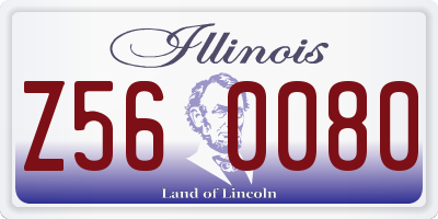 IL license plate Z560080