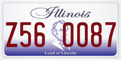IL license plate Z560087