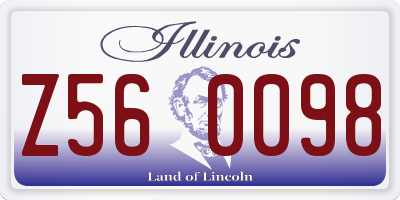 IL license plate Z560098