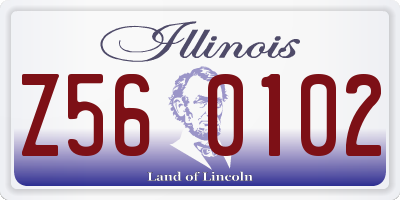 IL license plate Z560102
