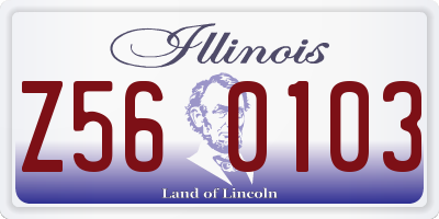 IL license plate Z560103