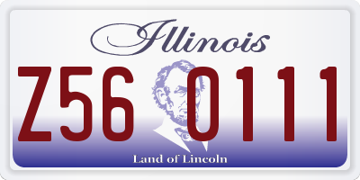IL license plate Z560111
