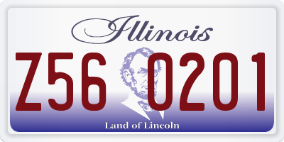 IL license plate Z560201