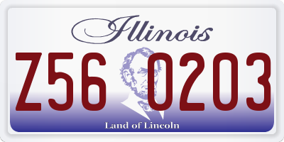 IL license plate Z560203